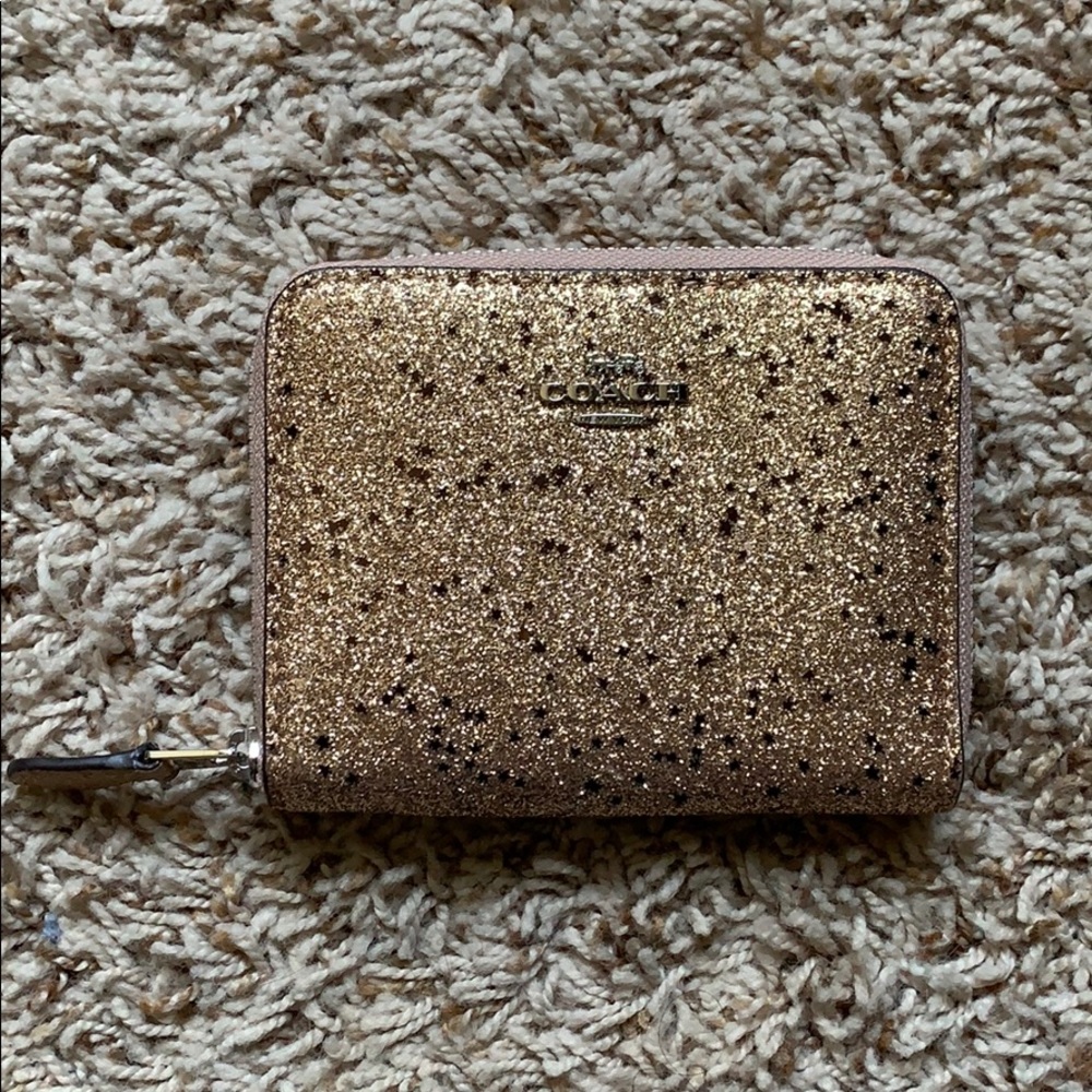 Coach Wallet in Gold Glitter